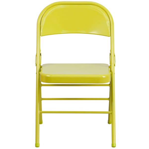 Flash Furniture Twisted Citron Folding Chair - 2-HF3-CITRON-GG