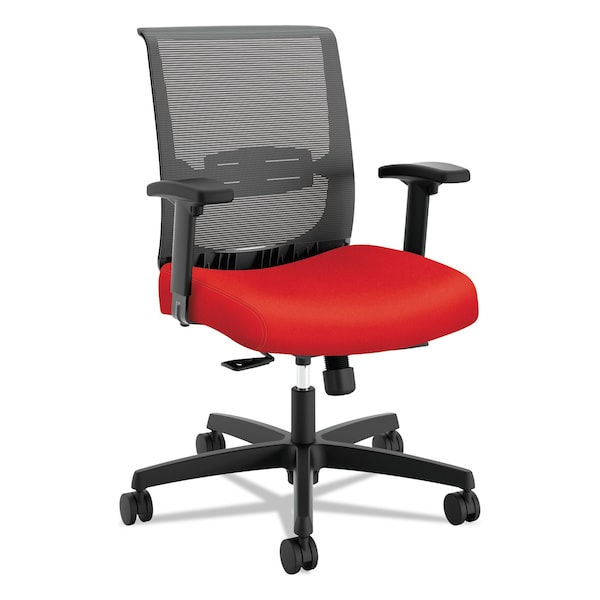 Hon Convergence Mid-Back Task Chair, Syncho-Tilt Control/Seat Slide, Rd/Bk - HONCMY1ACU67