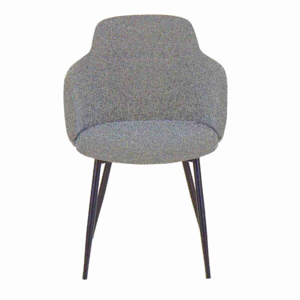 Lumisource Boyne Chair in Black Metal and Grey Noise Fabric - CH-BOYNE BKDGY