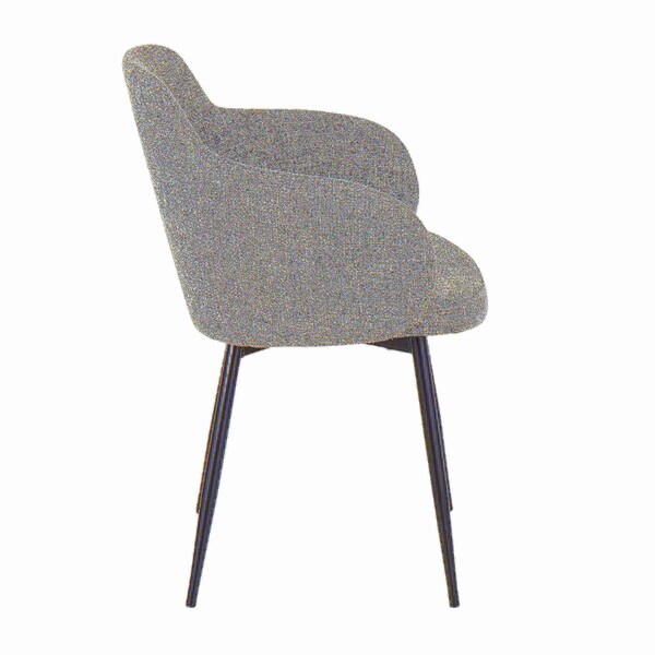 Lumisource Boyne Chair in Black Metal and Grey Noise Fabric - CH-BOYNE BKDGY