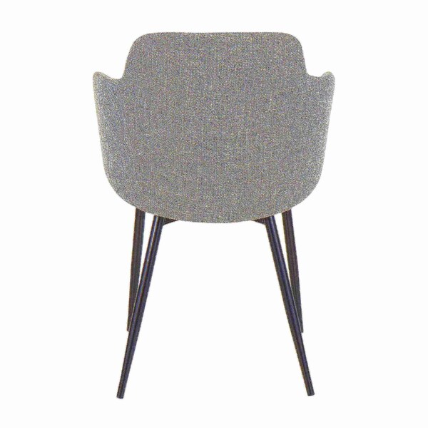 Lumisource Boyne Chair in Black Metal and Grey Noise Fabric - CH-BOYNE BKDGY