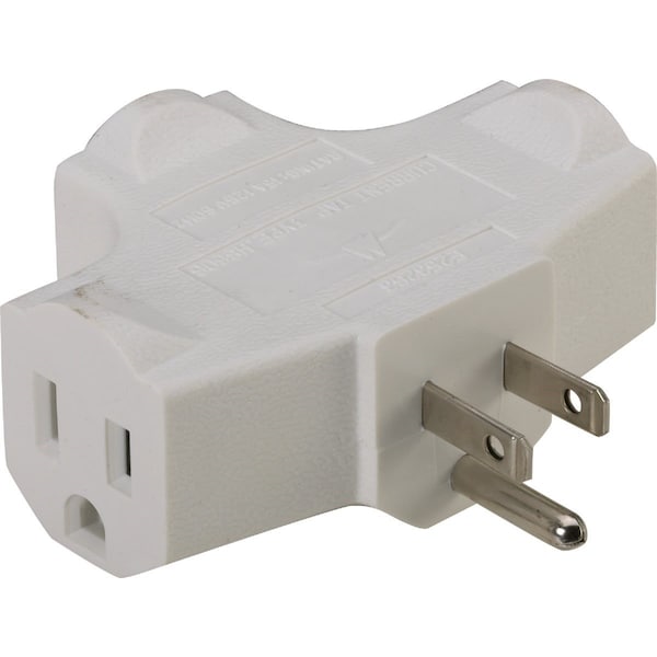All-Source White 15A 3-Outlet Tap - LA-24-W