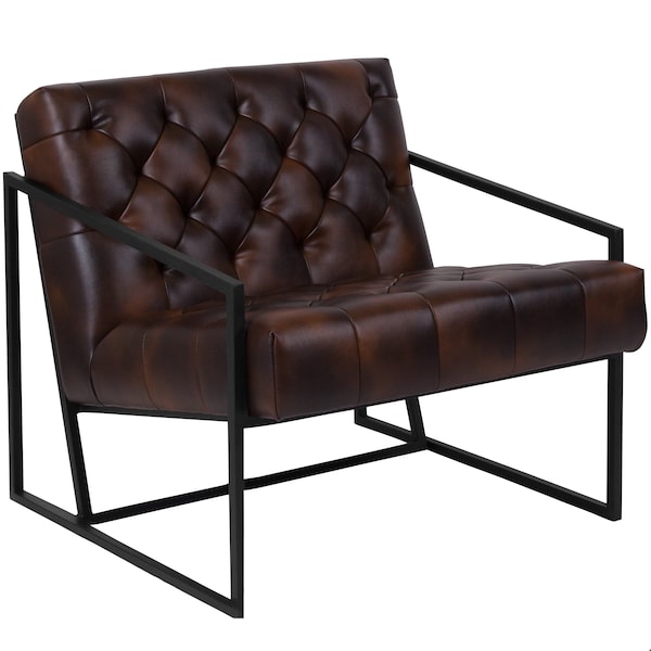 Flash Furniture Madison Accent Chair, Bomber Jacket Seat, 29 W 31-3/4" L 27.5 H - ZB-8522-BJ-GG