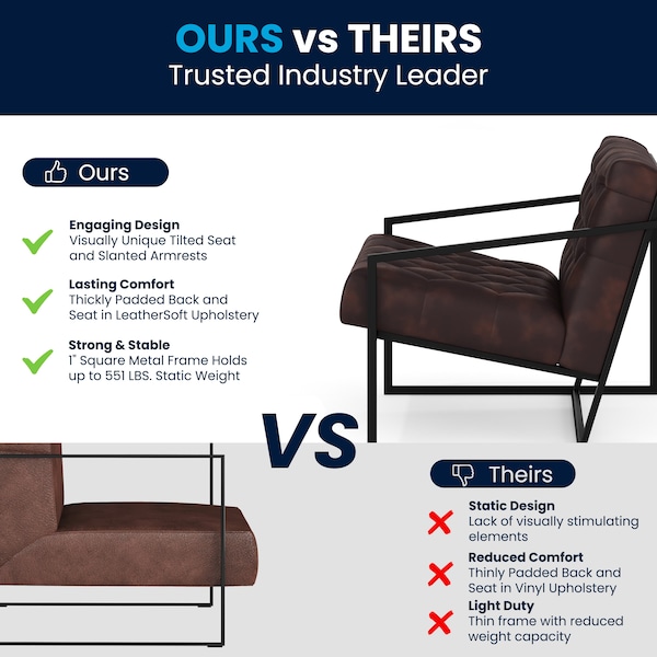 Flash Furniture Madison Accent Chair, Bomber Jacket Seat, 29 W 31-3/4" L 27.5 H - ZB-8522-BJ-GG