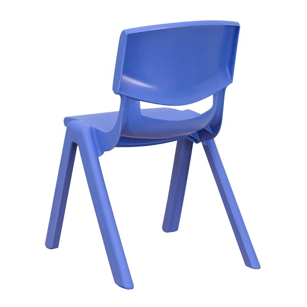 Flash Furniture Blue Plastic Stackable School Chair with 12" Seat Height - 10-YU-YCX-001-BLUE-GG