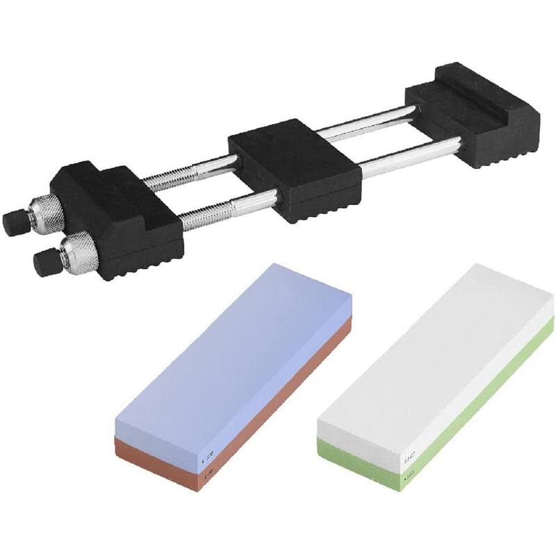 POWERTEC Sharpening Stone Holder with Whetstone Knife Sharpener Stones - 400/1000 3000/8000 4-Side Grit Waterstones - 71722