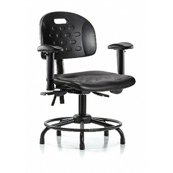 Blue Ridge Ergonomics Desk Chair Newport Desk Chair, RT, Tilt AA Glides, Adjustable Arms, 17" to 22" Height, Black; Blue - BR-HPDHCH-RT-T1-A1-RG