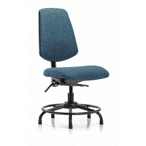 Blue Ridge Ergonomics Desk Chair Fab Desk Chair, Med, Bk, RT, Glides, Blu, No Arms, 19" to 24" Height, Fabric, Blue - BR-FDHCH-MB-RT-T0-A0-RG-F43