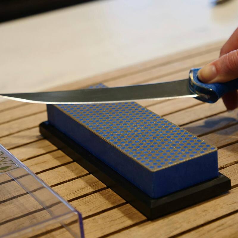 DMT 6 in. Diamond Whetstone Sharpener, Extra-Coarse Handheld Sharpener with Plastic Box - W6XP