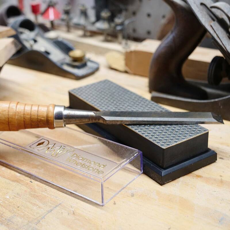 DMT 6 in. Diamond Whetstone Sharpener, Extra-Coarse Handheld Sharpener with Plastic Box - W6XP