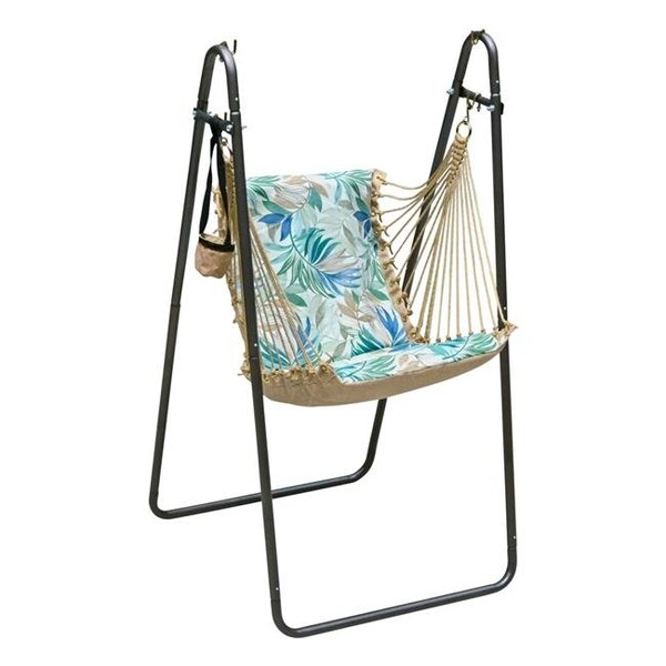 Algoma Net Algoma Net 1525208209BR Soft Comfort Swing Chair & Stamd; Blue - 1525208209BR