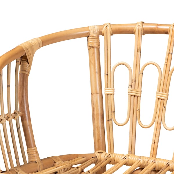 Baxton Studio Luxio Modern and Contemporary Natural Finished Rattan Chair - 185-11870-ZORO