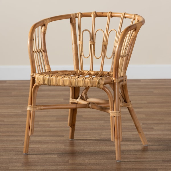 Baxton Studio Luxio Modern and Contemporary Natural Finished Rattan Chair - 185-11870-ZORO