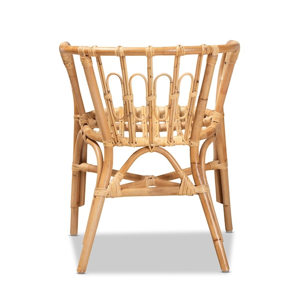 Baxton Studio Luxio Modern and Contemporary Natural Finished Rattan Chair - 185-11870-ZORO