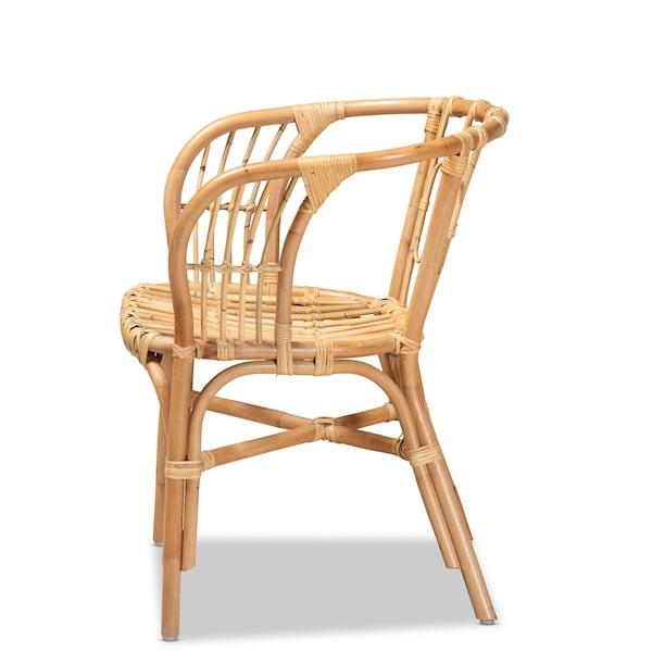 Baxton Studio Luxio Modern and Contemporary Natural Finished Rattan Chair - 185-11870-ZORO
