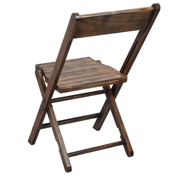Flash Furniture Slatted Wood Folding Special Event Chair - Antique Black, PK4 - 4-WFC-SLAT-AB-GG