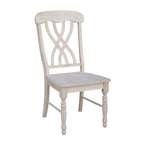 International Concepts Set of 2 Lattice Side Chairs, Unfinished - C-390P