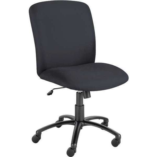 Safco Task Chair Big And Tall Chair, High Back, Black, 19-1/2" to 23-1/2" Height, Black - 3490BL