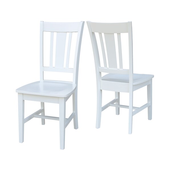 International Concepts Set of 2 San Remo Splatback Chairs, White - C08-10P