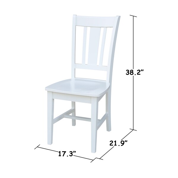 International Concepts Set of 2 San Remo Splatback Chairs, White - C08-10P