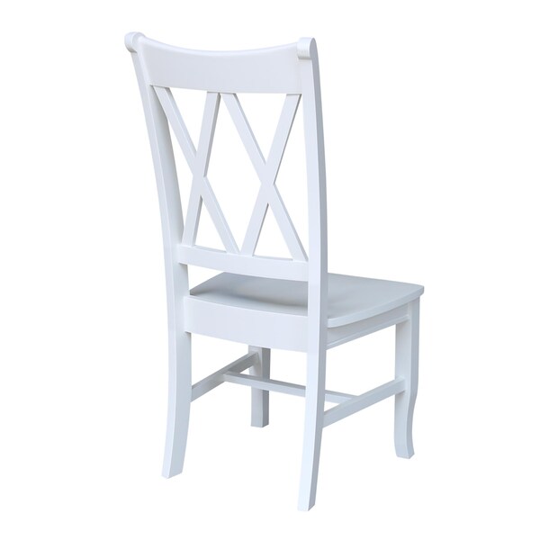 International Concepts Double XX Chairs, Set of 2, White - C08-220P