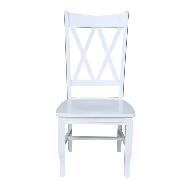 International Concepts Double XX Chairs, Set of 2, White - C08-220P
