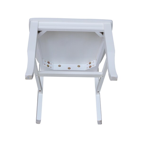International Concepts Double XX Chairs, Set of 2, White - C08-220P