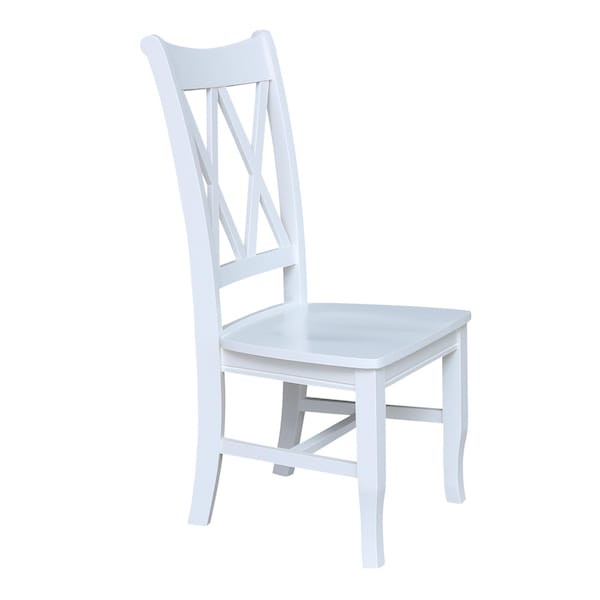 International Concepts Double XX Chairs, Set of 2, White - C08-220P