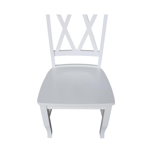 International Concepts Double XX Chairs, Set of 2, White - C08-220P