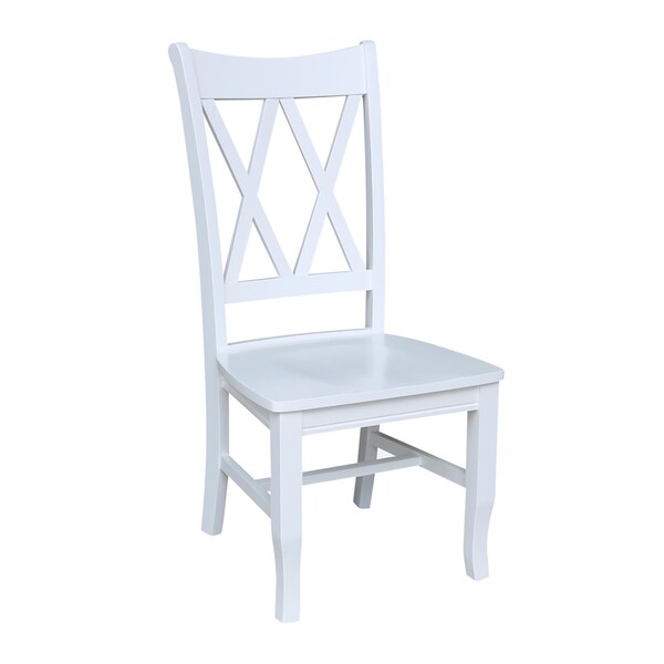 International Concepts Double XX Chairs, Set of 2, White - C08-220P