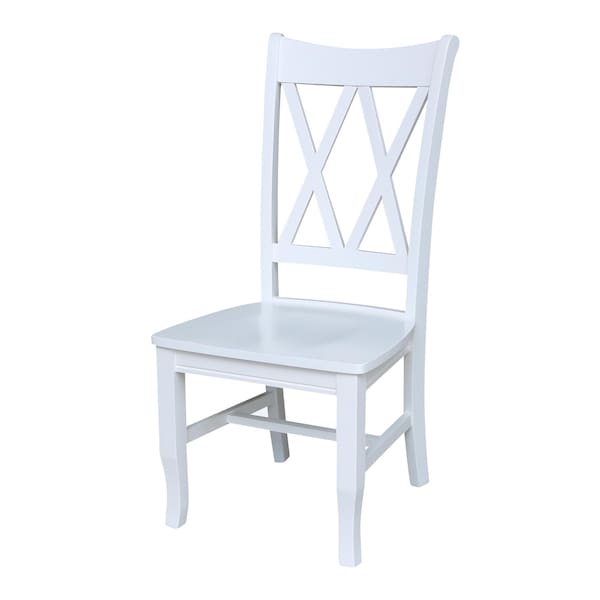International Concepts Double XX Chairs, Set of 2, White - C08-220P