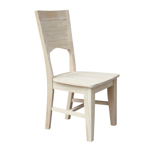 International Concepts Canyon Collection Set of 2 Solid Back Full Chairs, Unfinished - C-48P