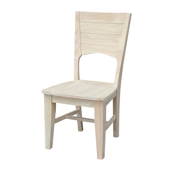 International Concepts Canyon Collection Set of 2 Solid Back Full Chairs, Unfinished - C-48P
