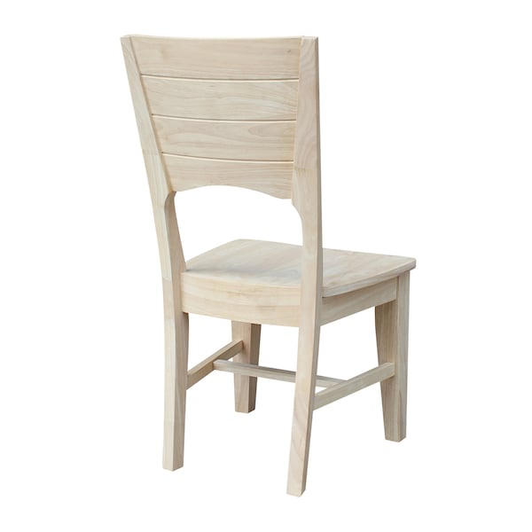 International Concepts Canyon Collection Set of 2 Solid Back Full Chairs, Unfinished - C-48P