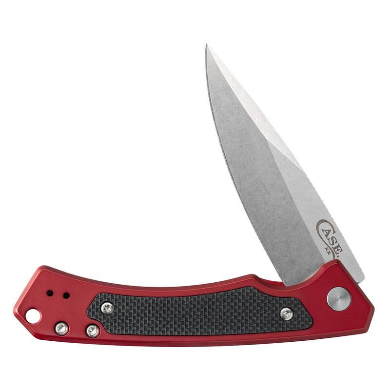 W.R. Case and Sons Cutlery Co. Anodized Aluminum Red Marilla Pocket Knife - FI25881