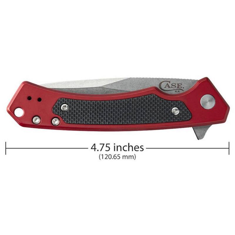 W.R. Case and Sons Cutlery Co. Anodized Aluminum Red Marilla Pocket Knife - FI25881