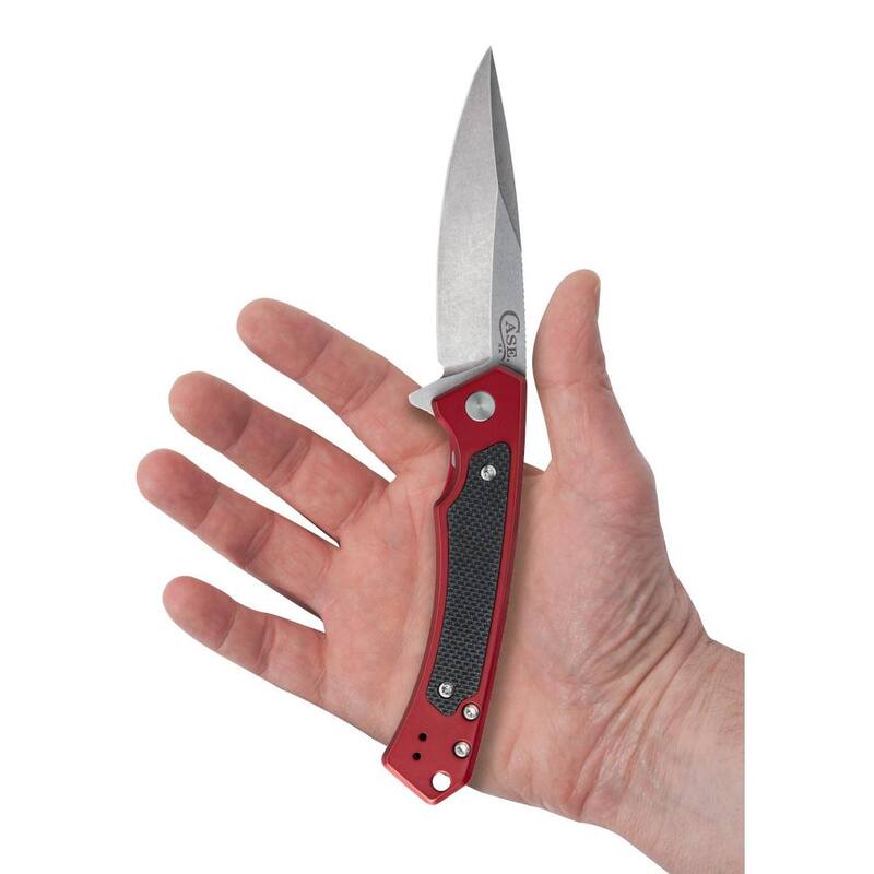 W.R. Case and Sons Cutlery Co. Anodized Aluminum Red Marilla Pocket Knife - FI25881