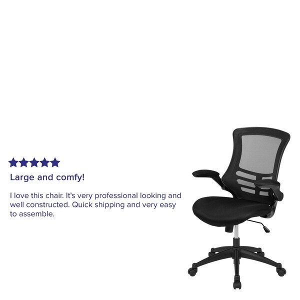 Flash Furniture Black Mesh Swivel Ergonomic Task Chairs, 5PK - 5-BL-X-5M-BK-GG