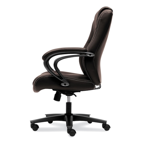 Hon HVL402 Series Executive High-Back Chair, Brown Vinyl - HVL402.EN45