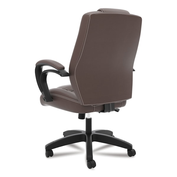 Hon HVL402 Series Executive High-Back Chair, Brown Vinyl - HVL402.EN45