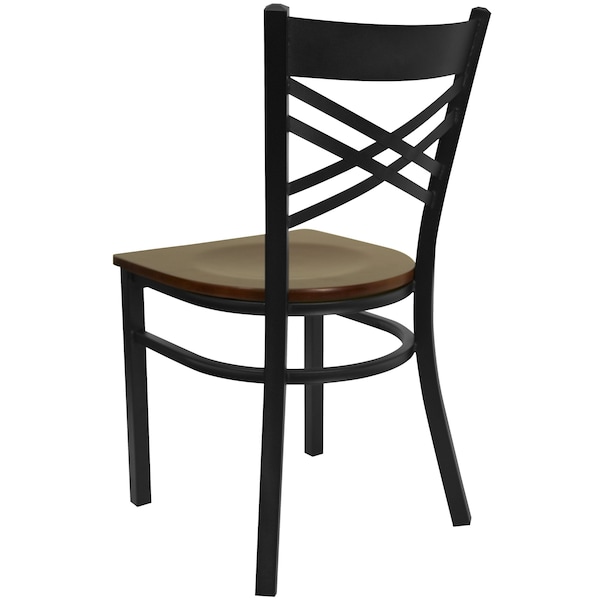 Flash Furniture Hercules Restaurant Chair, 16-1/2 in W 17" L 32-1/4" H - XU-6FOBXBK-MAHW-GG