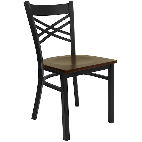 Flash Furniture Hercules Restaurant Chair, 16-1/2 in W 17" L 32-1/4" H - XU-6FOBXBK-MAHW-GG