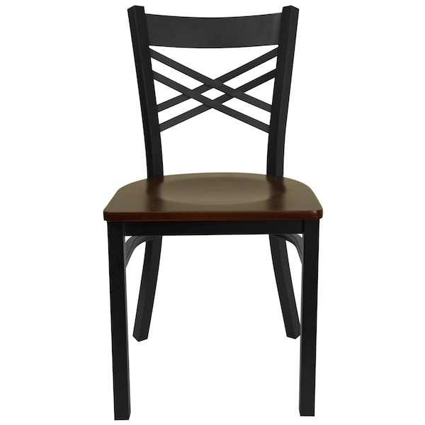 Flash Furniture Hercules Restaurant Chair, 16-1/2 in W 17" L 32-1/4" H - XU-6FOBXBK-MAHW-GG