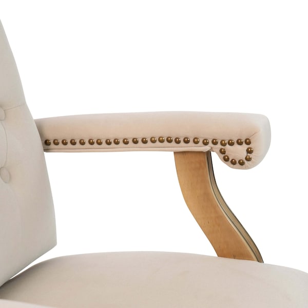 Flash Furniture Ivory Microfiber Classic Executive Office Chair - 802-IV-GG