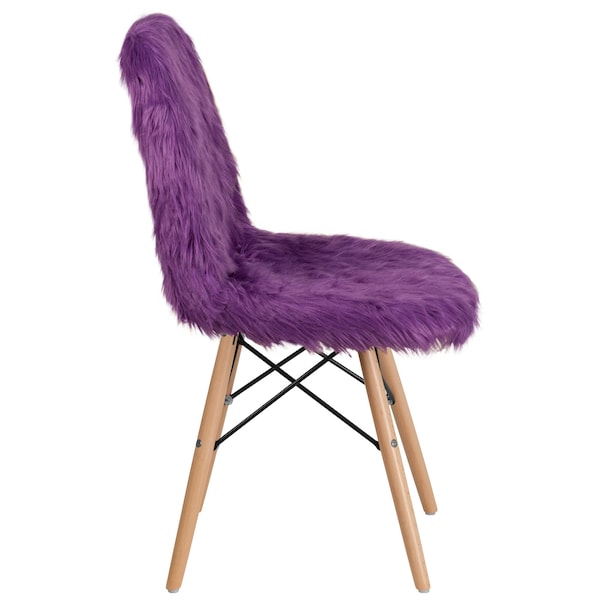 Flash Furniture Shaggy Dog Purple Accent Chair - 4-DL-15-GG