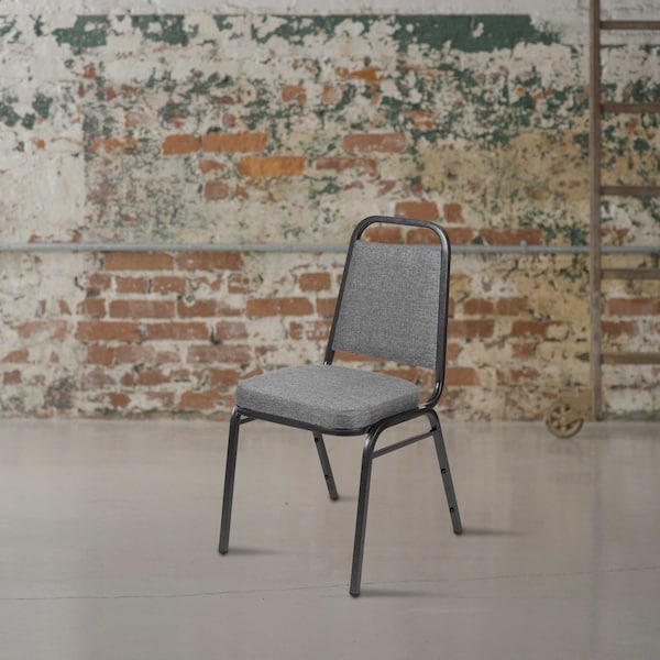 Flash Furniture Gray Fabric Banquet Chair with Silver Vein Frame - FD-BHF-1-SILVERVEIN-BCG-GG