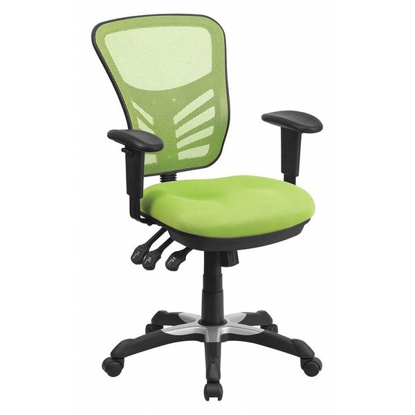 Flash Furniture Contemporary Office Chair, Green Seat, Black Back, 25 3/4" W 27-1/2" L 43-1/2" H, Adjustable Padded - HL-0001-GN-GG