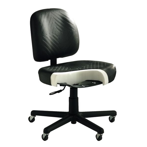 Cramer Polyurethane Task Chair, 22-3/4" to 33-1/4", No Arms, Black - RPMH2-252-2