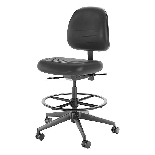 Cramer Polyurethane Task Chair, 22-3/4" to 33-1/4", No Arms, Black - RPMH2-252-2