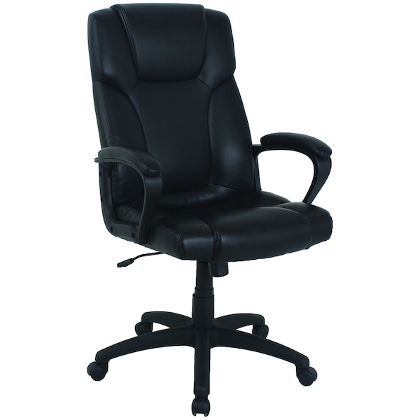 We'Re It Link, the Big & Tall it Office Chair with Black Bonded Leather, 350 lb Weight Capacity - OFDBT8800-BLK